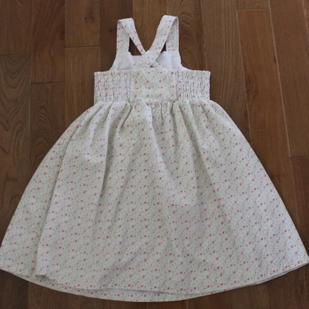 Vintage Laura Ashley‎ Strappy Cotton Blend Micro Floral Print Dress Size 5